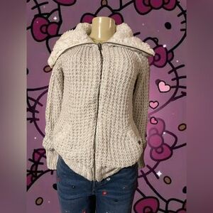 Bershka Cream Knit Jacket